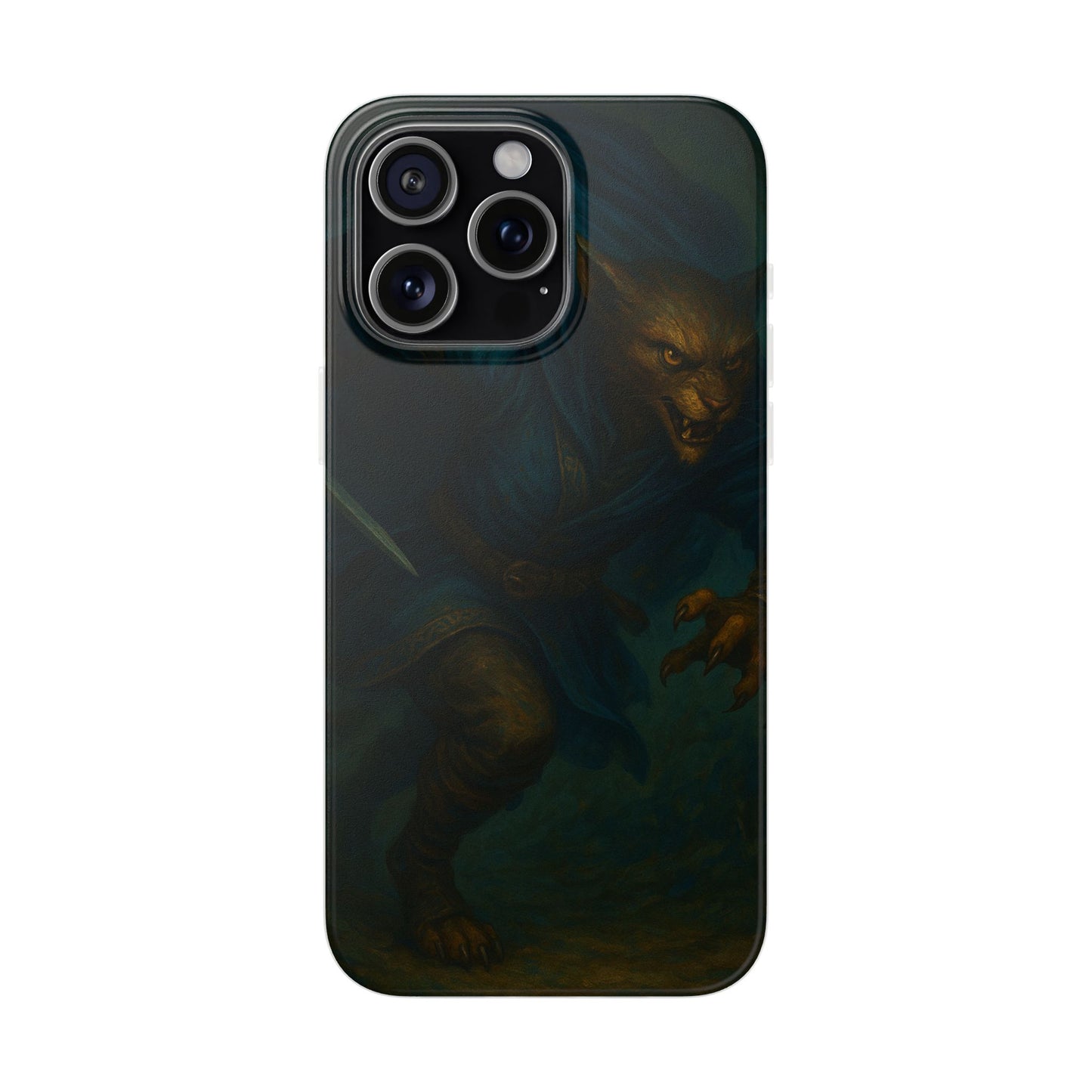 Sutharii Stalker Flexi Case – Jungle Hunter Phone Cover | Fantasy Feline Warrior Art | Loot & Lore Exclusive